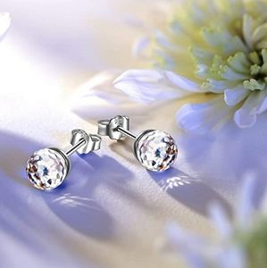 Silver Crystal Swarovski earrings